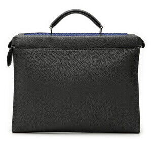 FENDI Selleria Peekaboo Fit Business Briefcase 7VA406 Gray Leather Men's